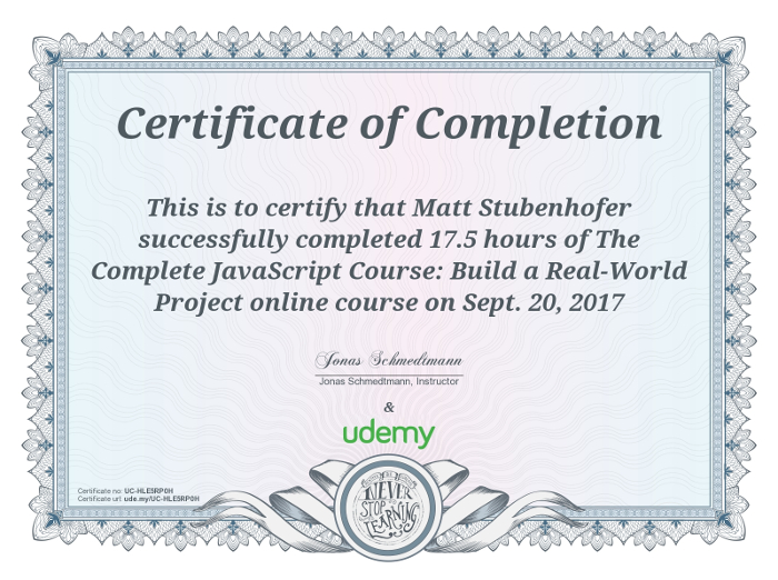 Certification